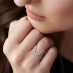 Vanki Pave Diamond Ring, 10K Solid Gold, 1/3 ct Lab Grown Diamond-5
