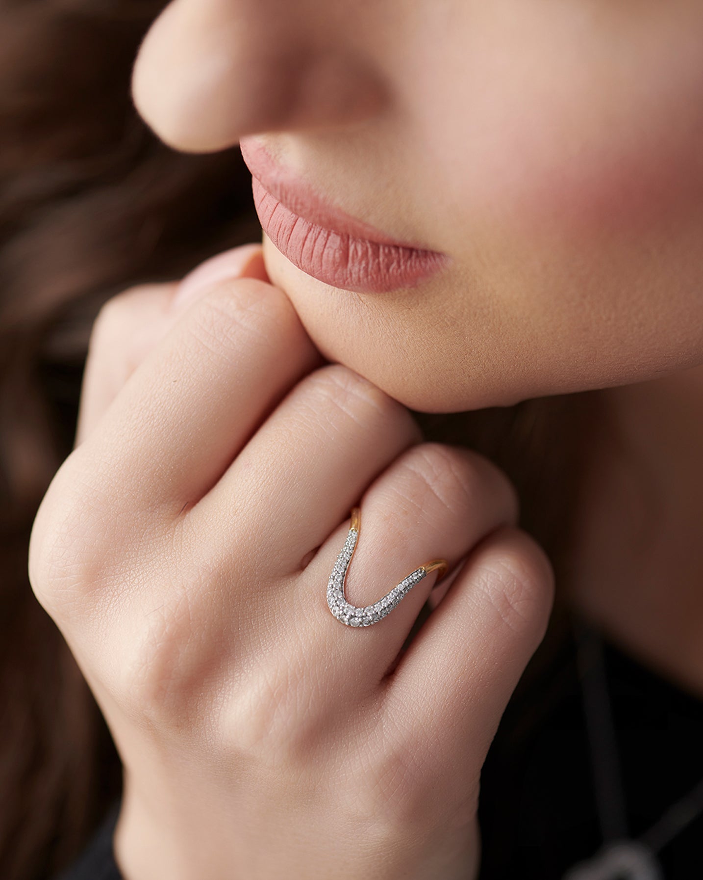 Vanki Pave Diamond Ring, 10K Solid Gold, 1/3 ct Lab Grown Diamond-5