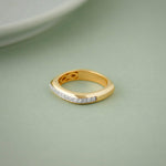 Cushion Diamond Band, 14K Solid Gold, 1/4 ct Lab Grown Diamond-5
