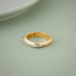Cushion Diamond Band, 14K Gold Vermeil, 1/4 ct Lab Grown Diamond-5