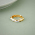 Cushion Diamond Band, 14K Gold Vermeil, 1/4 ct Lab Grown Diamond-1