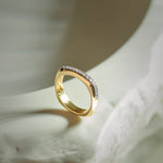 Cushion Diamond Band, 14K Gold Vermeil, 1/4 ct Lab Grown Diamond-6