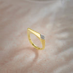 Comet Diamond Band, 14K Gold Vermeil, 1/20 ct Lab Grown Diamond-1