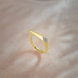 Comet Diamond Band, 14K Gold Vermeil, 1/20 ct Lab Grown Diamond-1