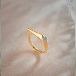 Comet Diamond Band, 14K Gold Vermeil, 1/20 ct Lab Grown Diamond-7