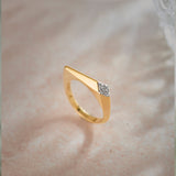 Comet Diamond Band, 14K Gold Vermeil, 1/20 ct Lab Grown Diamond-7