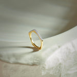 Peak Diamond Band, 14K Gold Vermeil, 1/5 ct Lab Grown Diamond-1