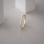 Peak Diamond Band, 14K Solid Gold, 1/5 ct Lab Grown Diamond-4