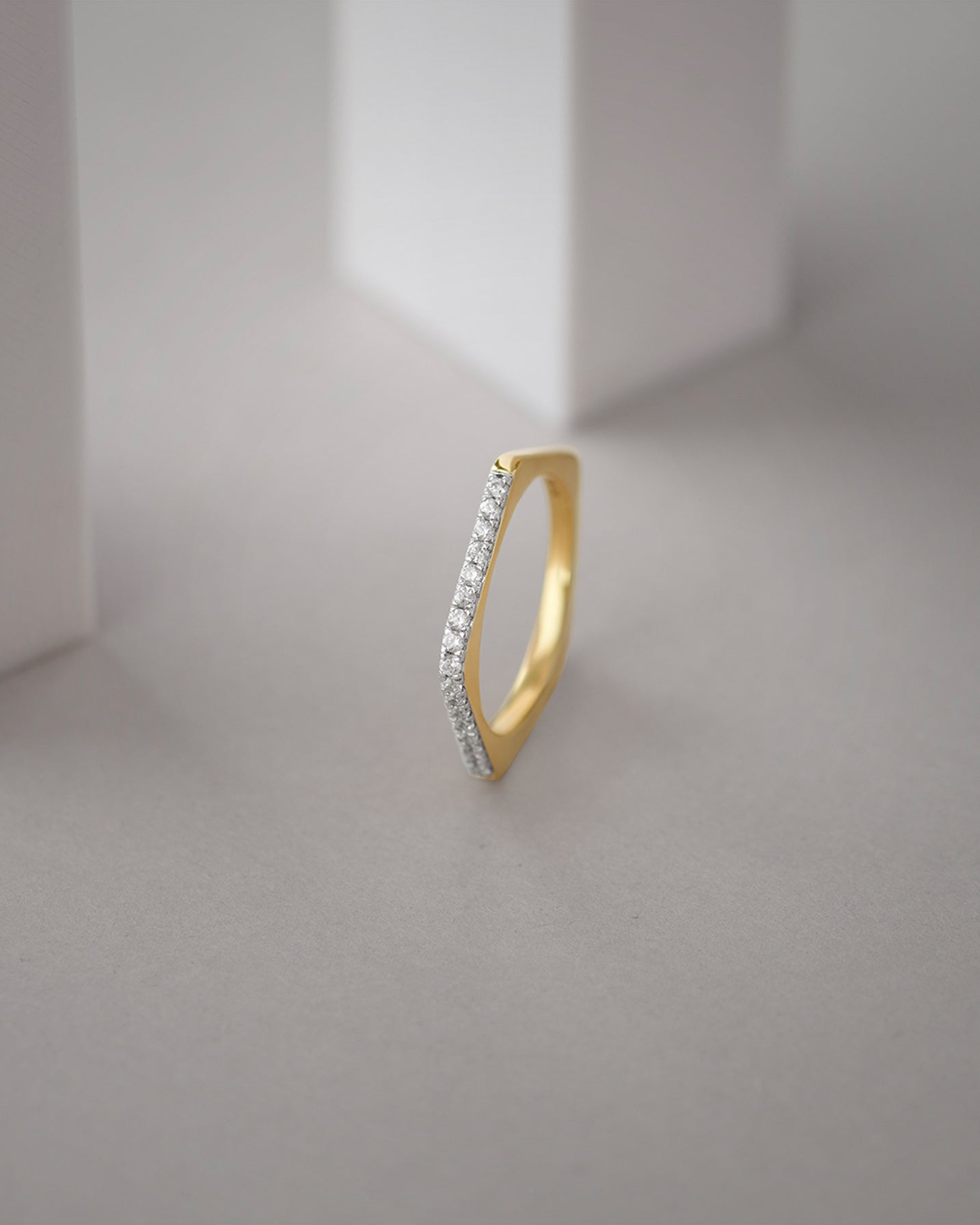Peak Diamond Band, 14K Solid Gold, 1/5 ct Lab Grown Diamond-4