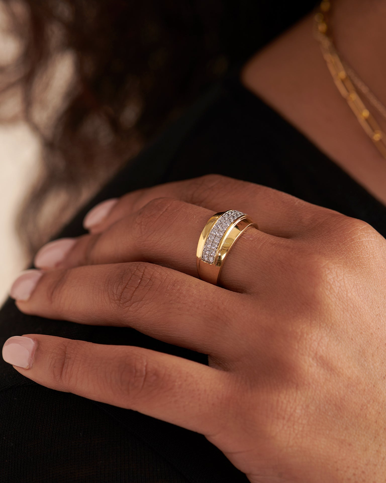 Statement Diamond Band, 14K Solid Gold, 1/2 ct Lab Grown Diamond-4