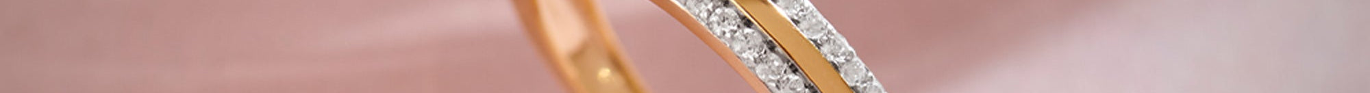 Striped Stackable Band, 14K Solid Gold, 1/4 ct Lab Grown Diamond-1