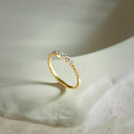 Diamond Stacker Band, 14K Gold Vermeil, 1/3 ct Lab Grown Diamond-1