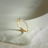 Diamond Stacker Band, 14K Gold Vermeil, 1/3 ct Lab Grown Diamond-1