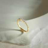 Diamond Stacker Band, 14K Solid Gold, 1/3 ct Lab Grown Diamond-1