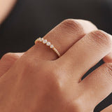 Diamond Stacker Band, 14K Gold Vermeil, 1/3 ct Lab Grown Diamond-2