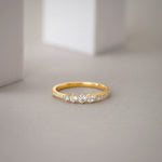 Diamond Stacker Band, 14K Gold Vermeil, 1/3 ct Lab Grown Diamond-5