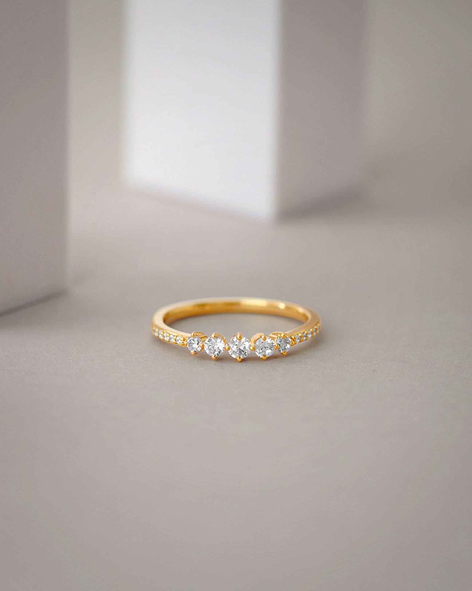 Diamond Stacker Band, 14K Gold Vermeil, 1/3 ct Lab Grown Diamond-5