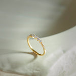 Diamond Stacker Band, 14K Gold Vermeil, 1/3 ct Lab Grown Diamond-6