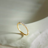 Diamond Stacker Band, 14K Gold Vermeil, 1/3 ct Lab Grown Diamond-6