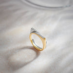 Two-Tone Duo Band, 14K Solid Gold, 1/3 ct Lab Grown Diamond-1