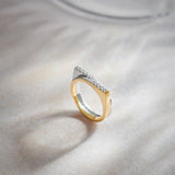 Two-Tone Duo Band, 14K Solid Gold, 1/3 ct Lab Grown Diamond-1