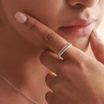 Two-Tone Duo Band, 14K Gold Vermeil, 1/3 ct Lab Grown Diamond-5