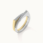 Two-Tone Duo Band, 14K Gold Vermeil, 1/3 ct Lab Grown Diamond-6