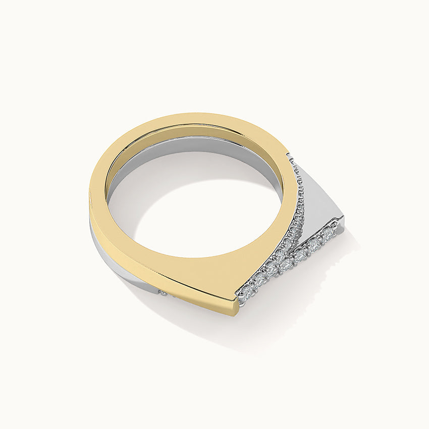 Two-Tone Duo Band, 14K Solid Gold, 1/3 ct Lab Grown Diamond-7