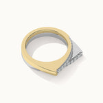 Two-Tone Duo Band, 14K Gold Vermeil, 1/3 ct Lab Grown Diamond-7