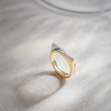 Two-Tone Duo Band, 14K Gold Vermeil, 1/3 ct Lab Grown Diamond-8