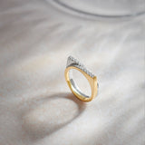 Two-Tone Duo Band, 14K Solid Gold, 1/3 ct Lab Grown Diamond-8