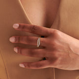 Pyramid Diamond Band, 14K Solid Gold, 1/3 ct Lab Grown Diamond-7