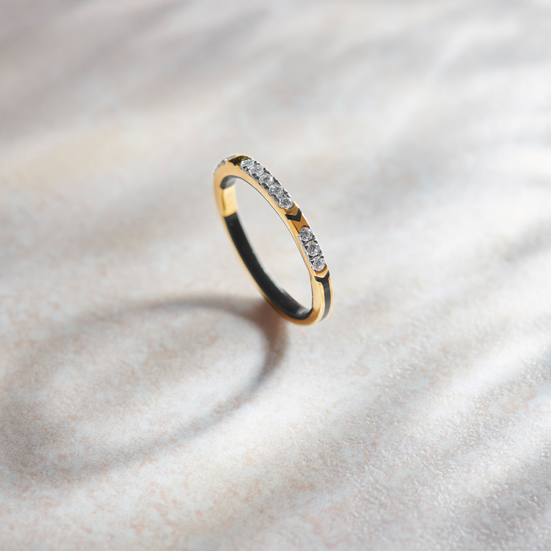Cera Diamond Band, 14K Solid Gold, 1/5 ct Lab Grown Diamond-1