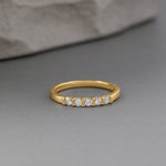 Station Stackable Band, 14K Solid Gold, 1/4 ct Lab Grown Diamond-4
