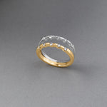 Duo Tone Band, 14K Solid Gold, 1/4 ct Lab Grown Diamond-5