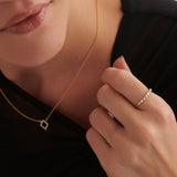 Baguette & Round Stackable Band, 14K Solid Gold, 1/5 ct Lab Grown Diamond-4
