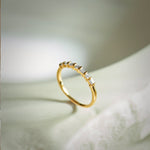Baguette & Round Stackable Band, 14K Gold Vermeil, 1/5 ct Lab Grown Diamond-7