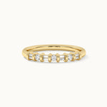 Baguette & Round Stackable Band, 14K Gold Vermeil, 1/5 ct Lab Grown Diamond-3