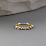 Mini Marquise Stackable Band, 10K Solid Gold, 1/10 ct Lab Grown Diamond-6
