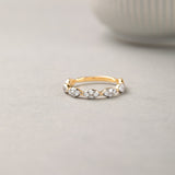 Kite Stacker Diamond Band, 14K Solid Gold, 1/3 ct Lab Grown Diamond-5