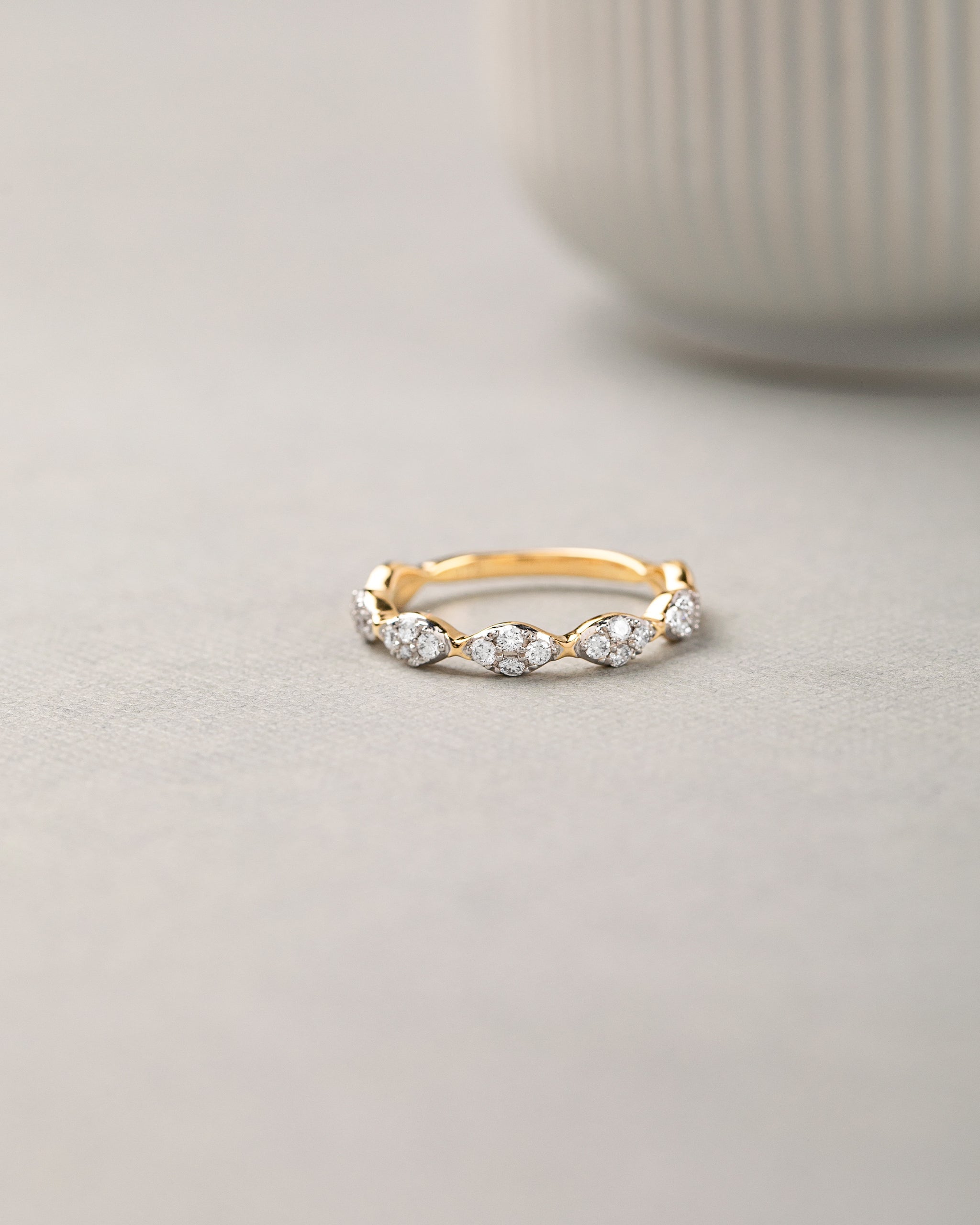 Kite Stacker Diamond Band, 14K Solid Gold, 1/3 ct Lab Grown Diamond-5