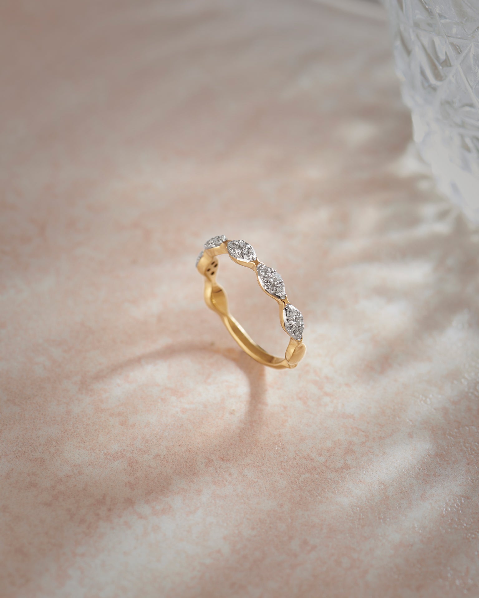 Kite Stacker Diamond Band, 14K Gold Vermeil, 1/3 ct Lab Grown Diamond-7