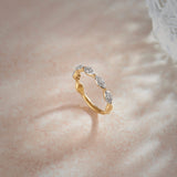 Kite Stacker Diamond Band, 14K Solid Gold, 1/3 ct Lab Grown Diamond-7