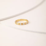Textured Baguette Diamond Band, 14K Gold Vermeil, 1/10 ct Lab Grown Diamond-5