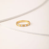 Textured Baguette Diamond Band, 14K Gold Vermeil, 1/10 ct Lab Grown Diamond-5
