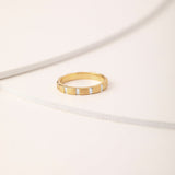 Textured Baguette Diamond Band, 14K Solid Gold, 1/10 ct Lab Grown Diamond-5