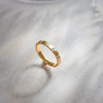 Textured Baguette Diamond Band, 14K Gold Vermeil, 1/10 ct Lab Grown Diamond-6