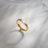 Textured Baguette Diamond Band, 14K Gold Vermeil, 1/10 ct Lab Grown Diamond-6