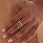 Leafy Stackable Band, 10K Solid Gold-4