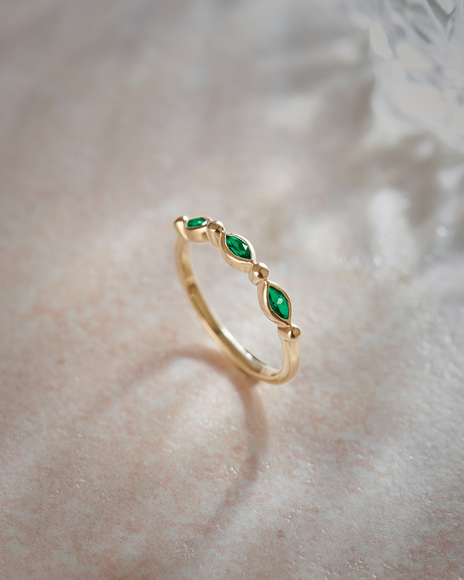 Leafy Stackable Band, 10K Solid Gold-6